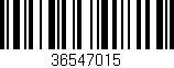 Código de barras (EAN, GTIN, SKU, ISBN): '36547015'