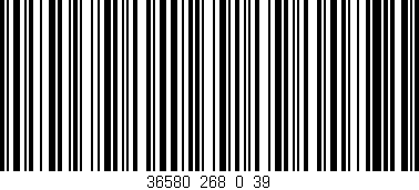 Código de barras (EAN, GTIN, SKU, ISBN): '36580_268_0_39'