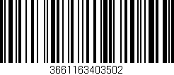 Código de barras (EAN, GTIN, SKU, ISBN): '3661163403502'