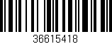 Código de barras (EAN, GTIN, SKU, ISBN): '36615418'