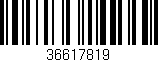 Código de barras (EAN, GTIN, SKU, ISBN): '36617819'
