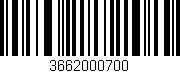 Código de barras (EAN, GTIN, SKU, ISBN): '3662000700'