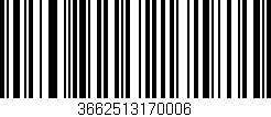 Código de barras (EAN, GTIN, SKU, ISBN): '3662513170006'