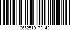 Código de barras (EAN, GTIN, SKU, ISBN): '3662513170143'