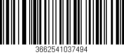 Código de barras (EAN, GTIN, SKU, ISBN): '3662541037494'