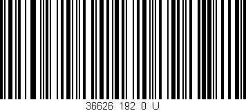 Código de barras (EAN, GTIN, SKU, ISBN): '36626_192_0_U'