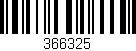 Código de barras (EAN, GTIN, SKU, ISBN): '366325'