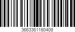 Código de barras (EAN, GTIN, SKU, ISBN): '3663361160409'