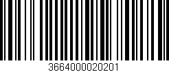 Código de barras (EAN, GTIN, SKU, ISBN): '3664000020201'