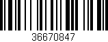 Código de barras (EAN, GTIN, SKU, ISBN): '36670847'