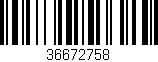 Código de barras (EAN, GTIN, SKU, ISBN): '36672758'
