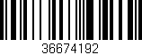 Código de barras (EAN, GTIN, SKU, ISBN): '36674192'
