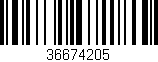 Código de barras (EAN, GTIN, SKU, ISBN): '36674205'