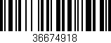 Código de barras (EAN, GTIN, SKU, ISBN): '36674918'