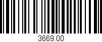 Código de barras (EAN, GTIN, SKU, ISBN): '3669.00'
