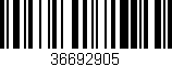 Código de barras (EAN, GTIN, SKU, ISBN): '36692905'