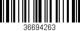 Código de barras (EAN, GTIN, SKU, ISBN): '36694263'