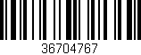 Código de barras (EAN, GTIN, SKU, ISBN): '36704767'