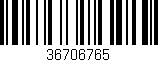 Código de barras (EAN, GTIN, SKU, ISBN): '36706765'