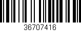 Código de barras (EAN, GTIN, SKU, ISBN): '36707416'