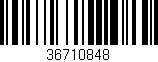 Código de barras (EAN, GTIN, SKU, ISBN): '36710848'