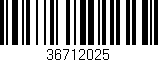 Código de barras (EAN, GTIN, SKU, ISBN): '36712025'