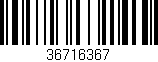 Código de barras (EAN, GTIN, SKU, ISBN): '36716367'