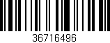Código de barras (EAN, GTIN, SKU, ISBN): '36716496'