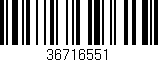 Código de barras (EAN, GTIN, SKU, ISBN): '36716551'