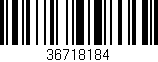 Código de barras (EAN, GTIN, SKU, ISBN): '36718184'
