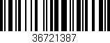 Código de barras (EAN, GTIN, SKU, ISBN): '36721387'