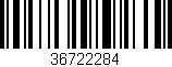 Código de barras (EAN, GTIN, SKU, ISBN): '36722284'