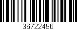 Código de barras (EAN, GTIN, SKU, ISBN): '36722496'