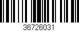 Código de barras (EAN, GTIN, SKU, ISBN): '36726031'