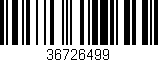 Código de barras (EAN, GTIN, SKU, ISBN): '36726499'
