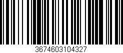 Código de barras (EAN, GTIN, SKU, ISBN): '3674603104327'