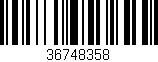 Código de barras (EAN, GTIN, SKU, ISBN): '36748358'