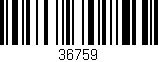 Código de barras (EAN, GTIN, SKU, ISBN): '36759'