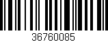 Código de barras (EAN, GTIN, SKU, ISBN): '36760085'