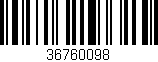 Código de barras (EAN, GTIN, SKU, ISBN): '36760098'