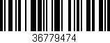 Código de barras (EAN, GTIN, SKU, ISBN): '36779474'
