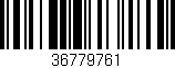 Código de barras (EAN, GTIN, SKU, ISBN): '36779761'