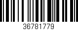 Código de barras (EAN, GTIN, SKU, ISBN): '36781779'