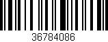 Código de barras (EAN, GTIN, SKU, ISBN): '36784086'