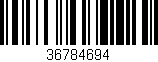Código de barras (EAN, GTIN, SKU, ISBN): '36784694'