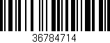 Código de barras (EAN, GTIN, SKU, ISBN): '36784714'