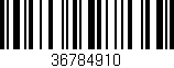 Código de barras (EAN, GTIN, SKU, ISBN): '36784910'