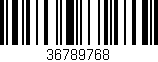 Código de barras (EAN, GTIN, SKU, ISBN): '36789768'