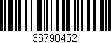 Código de barras (EAN, GTIN, SKU, ISBN): '36790452'