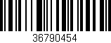 Código de barras (EAN, GTIN, SKU, ISBN): '36790454'
